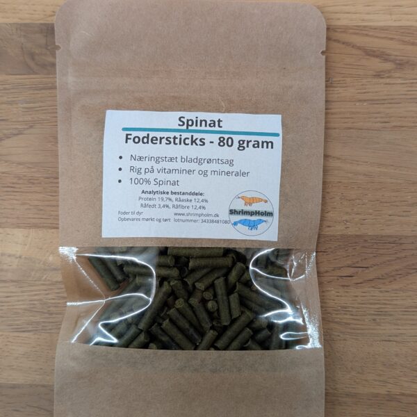 Spinat - ShrimpHolm fodersticks, 80 g
